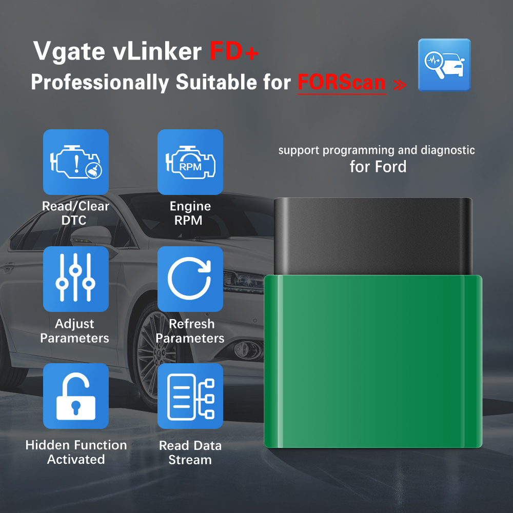 Vfd With Brake Resistor - Vgate VLinker FD/FD+ for Ford FORScan