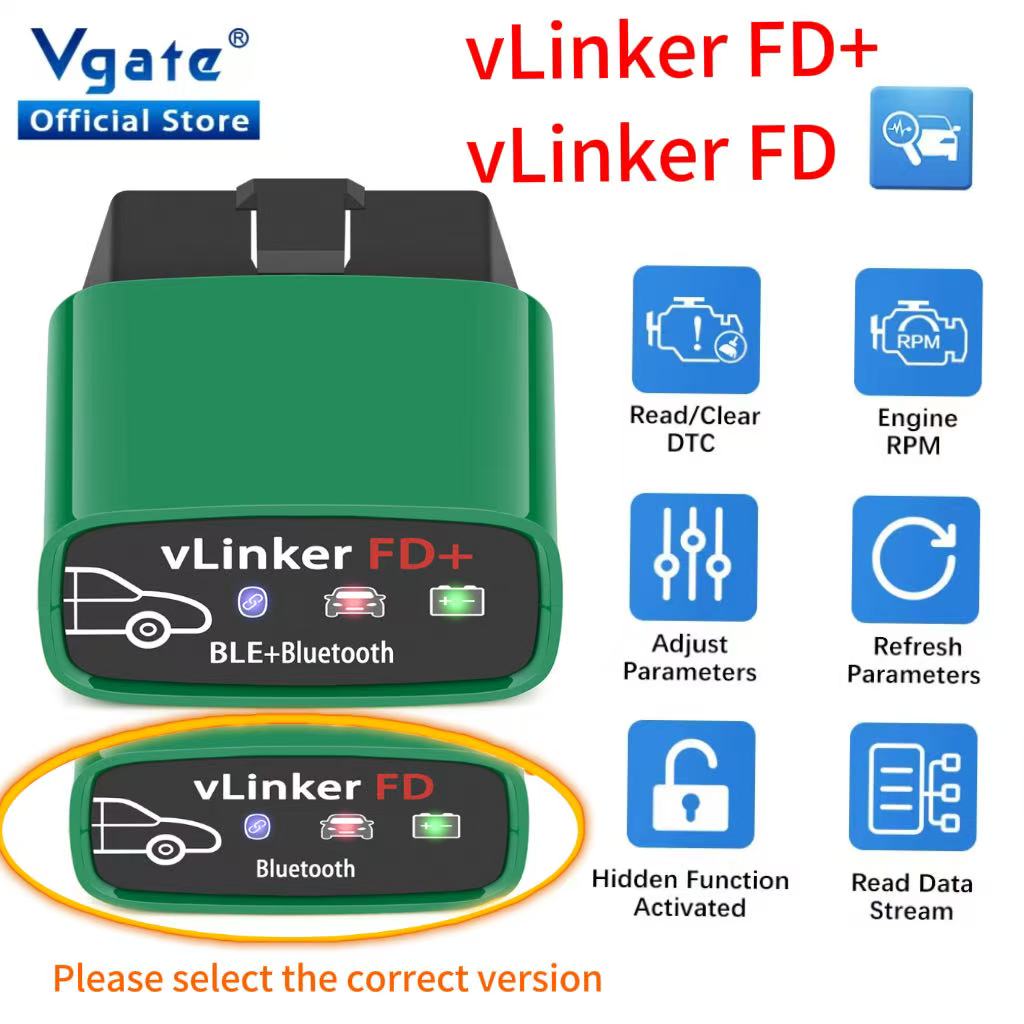 Vfd With Brake Resistor - Vgate VLinker FD+ BT4.0/ FD BT3.0