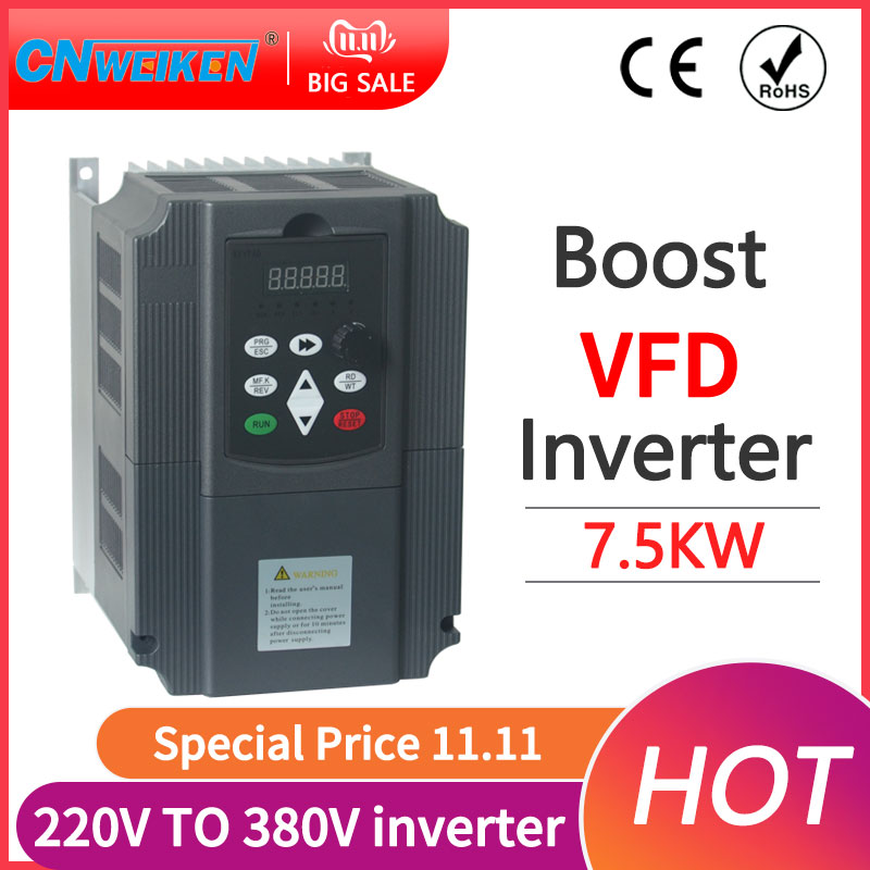 Vfd 2.2Kw Single Phase 220V - 7.5KW 220V Single-phase Inverter Input VFD