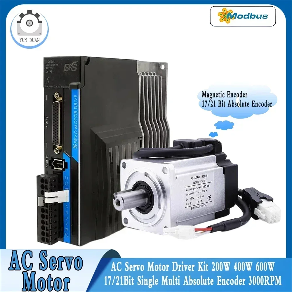 Servo Motor 400W With Driver - AC 220V Servo Motor Driver Kit