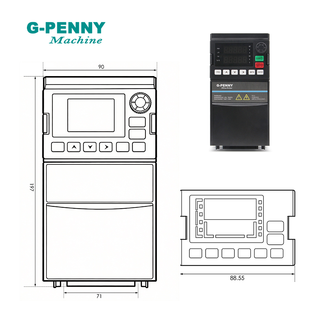 Vfd 1.5Kw 220V Vector Control - G-penny 220v 1.5kw/2.2kw vector Inveter YL42