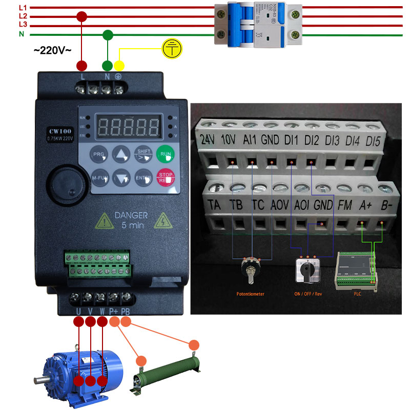 220V 0.75KW/1.5KW/2.2KW 1HP/2H - Vfd 0.75Kw Mini Inverter 评论和价格