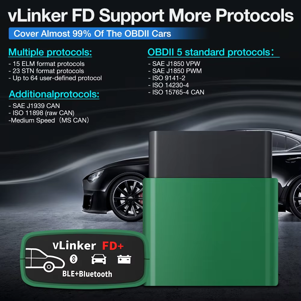 Vgate VLinker FD+ ELM327 BT 4. - Vfd With Brake Resistor 评论和价格