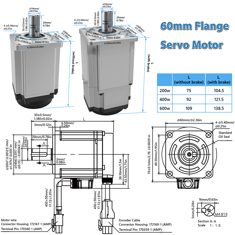 AC Servo Motor Driver Kit 21Bi - Servo Motor 400W With Driver 评论和价格