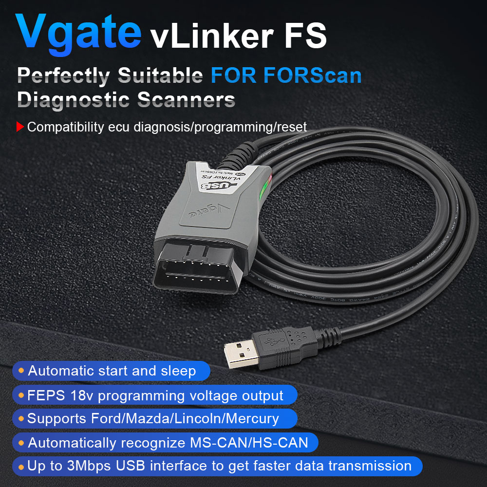 Vgate VLinker FS ELM327 HS-CAN - Vfd With Brake Resistor 评论和价格