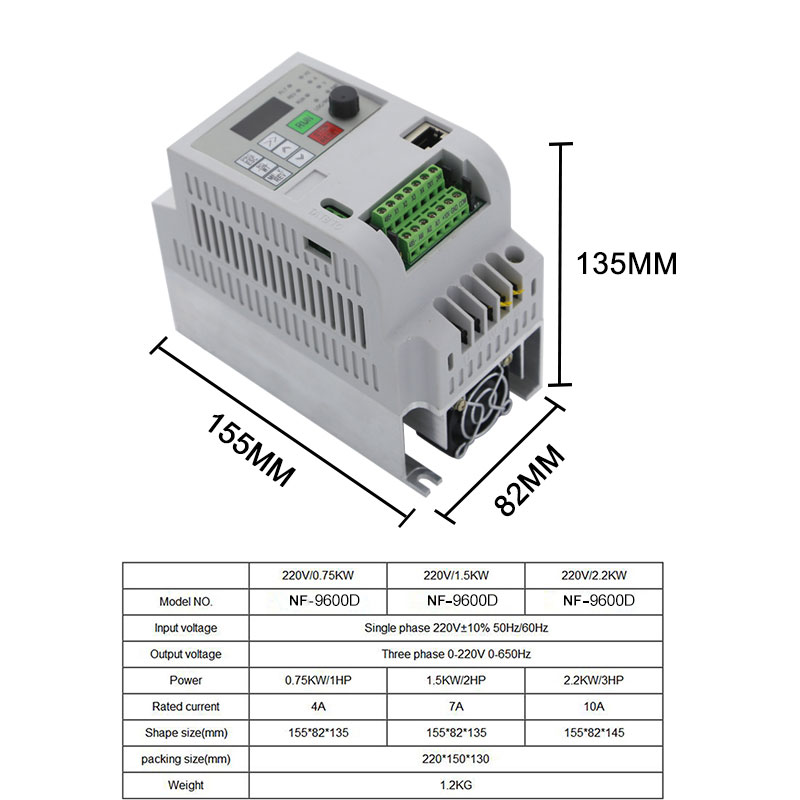 220V 0.75KW 1HP Mini VFD Varia - Vfd 0.75Kw Mini Inverter 评论和价格