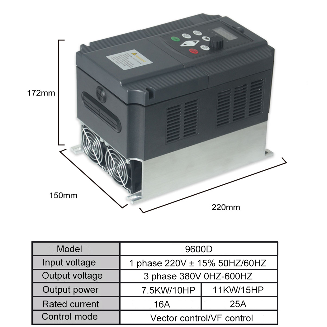 7.5kW Variable Frequency Drive - Vfd 7.5Kw Inverter Motor 评论和价格