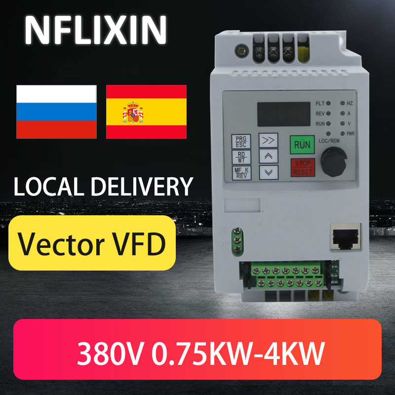 NFLIXIN VFD 380V 2.2KW/4KW/5.5 - Variable Frequency Drive 3 Phase 380V 评论和价格